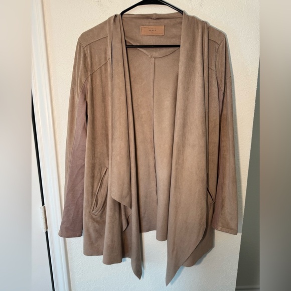 Blank NYC Tan Cloud Nine Drape Jacket Cardigan Womens Size Medium - Picture 3 of 13